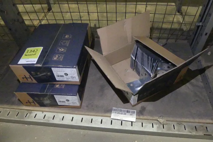 Konvolut GH Winkelverbinder WVB Typ 90/100 S o.St., 100x100x90x3,0mm Umfang: Fachinhalt